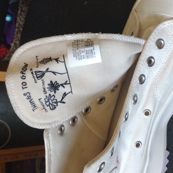 Chuck's in Bloom Converse Hightop Platform Sneakers - Picture 8 of 11